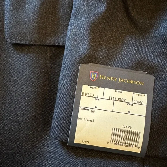 Henry Jacobson hand tailored wool blazer